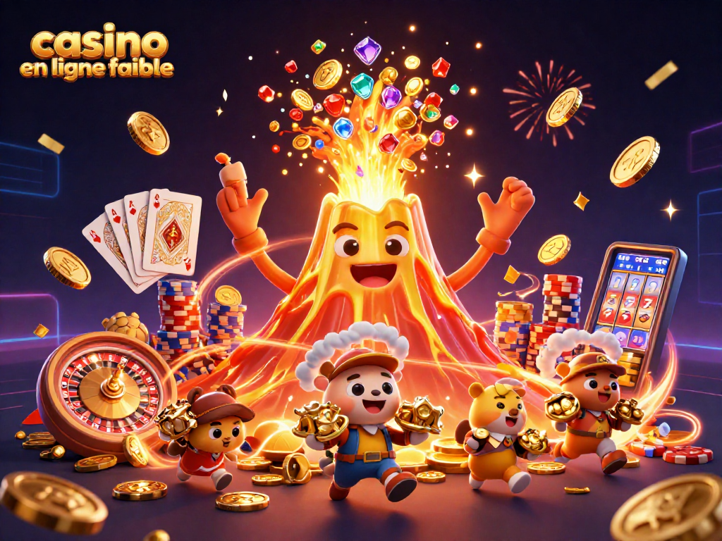 Les jeux de casino en ligne fiables montrent un volcan de trésors et des animaux explorateurs s'enfuyant avec des gains.
