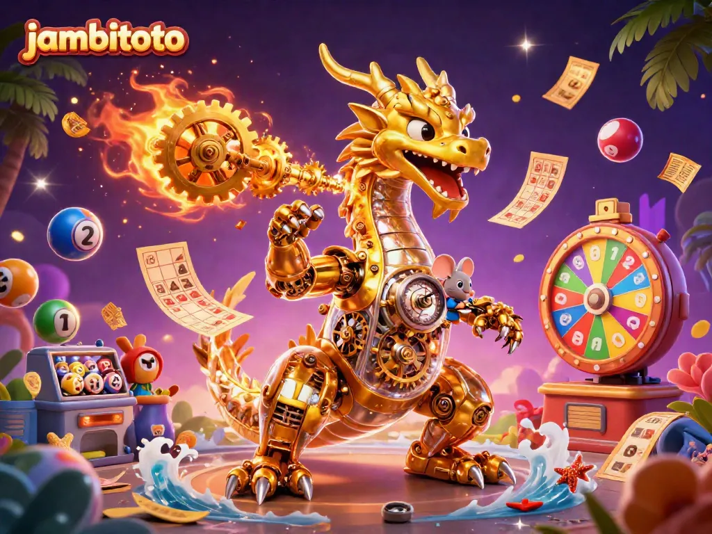 Experience the thrilling jambitoto online lottery game, featuring golden dragon and festive lottery elements.